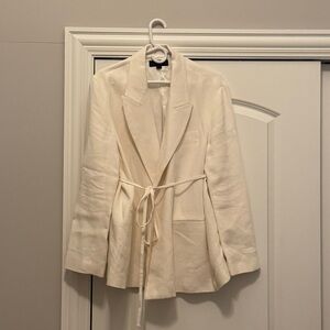 White Linen Blazer